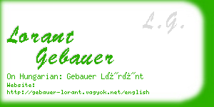 lorant gebauer business card